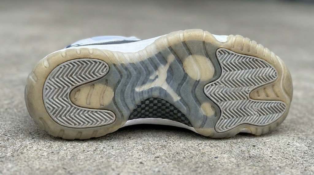 Person walking through Chicago in premium sneakers